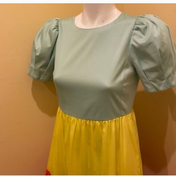 The Alice + Olivia Linnie Puff Sleeve Midi Dress in size 4 NWOT - Picture 11 of 14